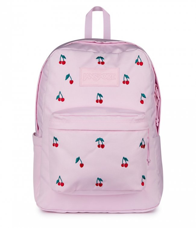Jansport SuperBreak® Plus - Pink Ice Cherry Embroidery