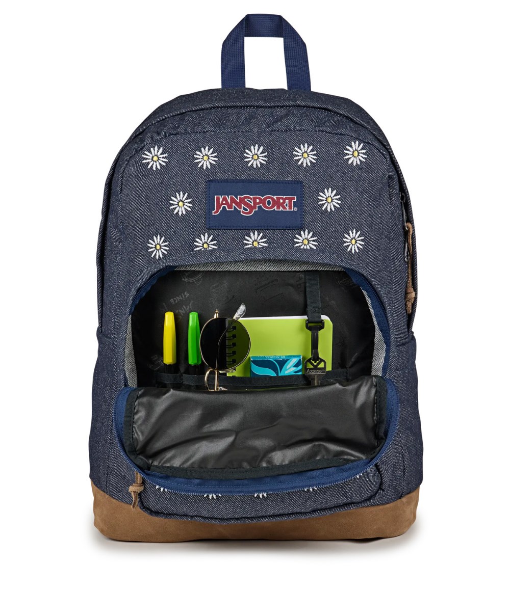 Jansport Right Pack - Embroidered Denim Dark