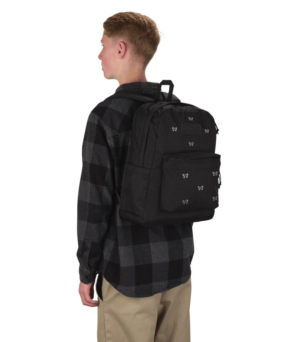 Jansport SuperBreak® Plus - Embroidered Bows Black