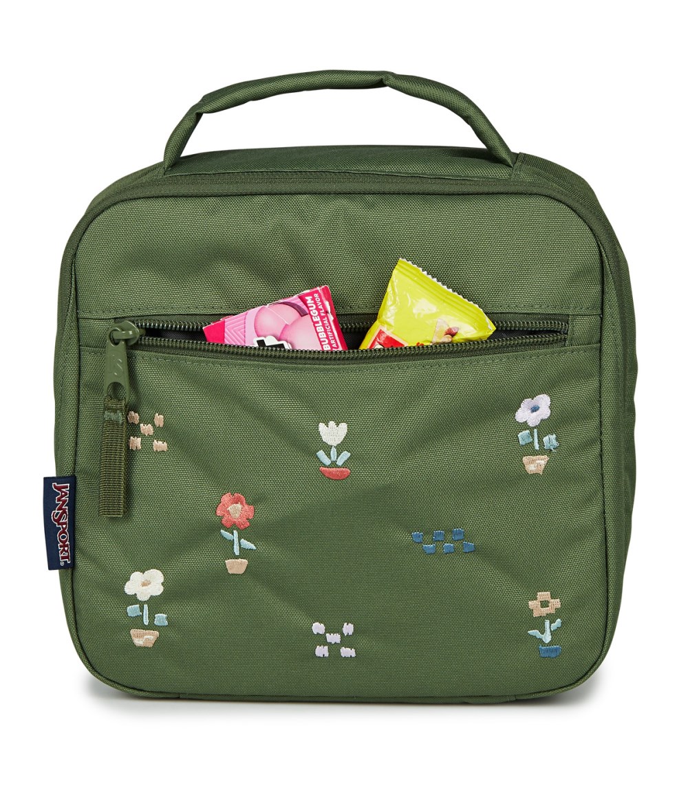 Jansport SuperBreak Plus® FX Flower Green Bundle - Flower Fundamentals Cargo Green